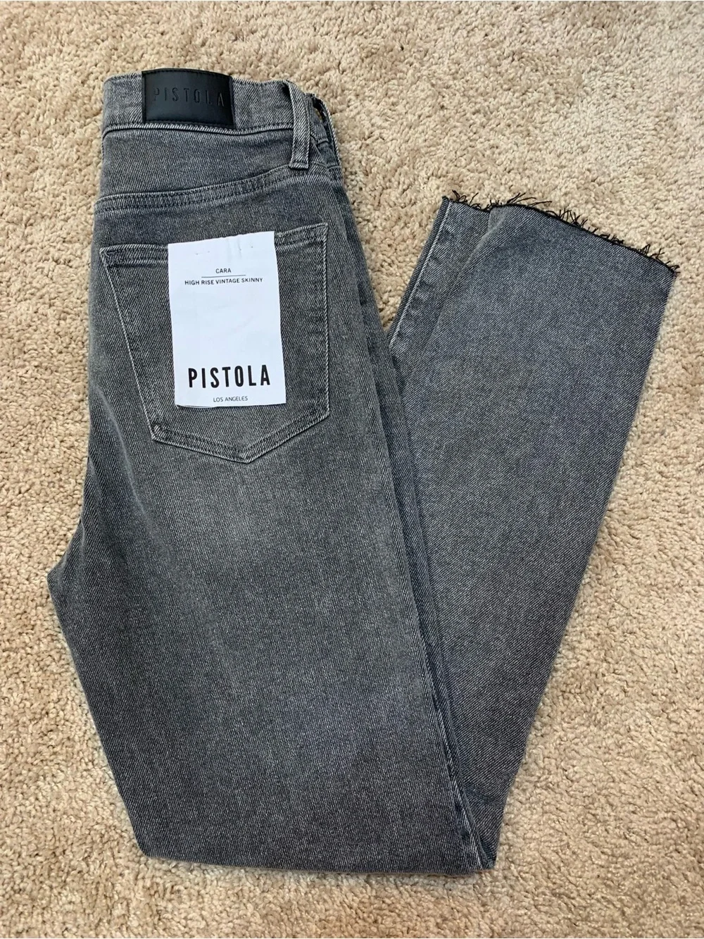 pistola Gray High-Rise Straight Leg Jeans with Button-Fly - Picture 2 of 10